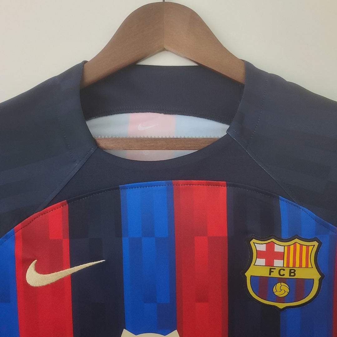 Camiseta Retro FC Barcelona Local Azul 22/23 - espalda