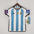 Camiseta Retro Argentina Local Mundial 2022 - frente
