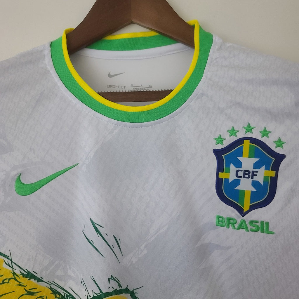Camiseta Retro Brasil Blanca Edición Especial 2022 - espalda