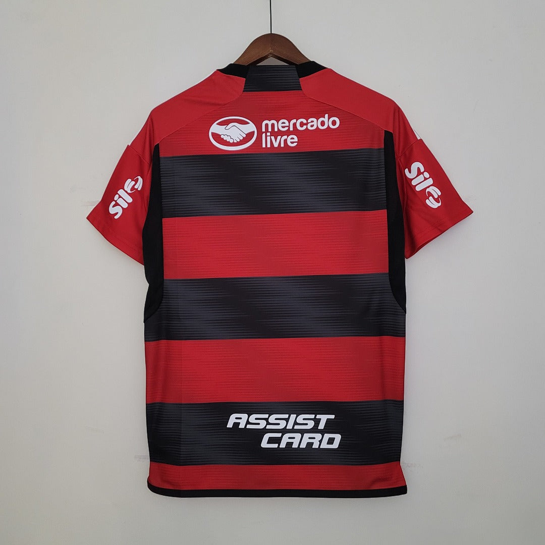 Camiseta Flamengo Local Con Sponsors 2023/24 - espalda