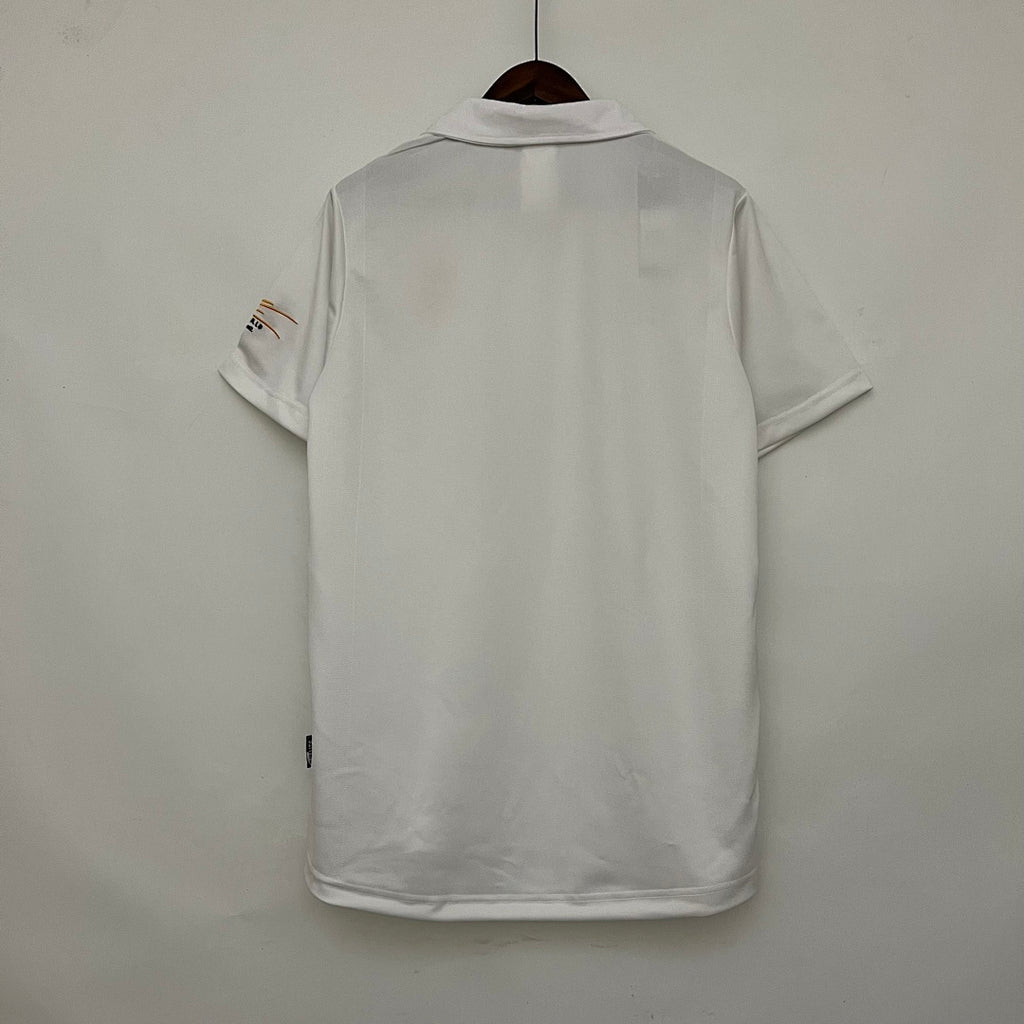 Camiseta Retro Real Madrid Local Gris Claro y Gris 02/03 - espalda