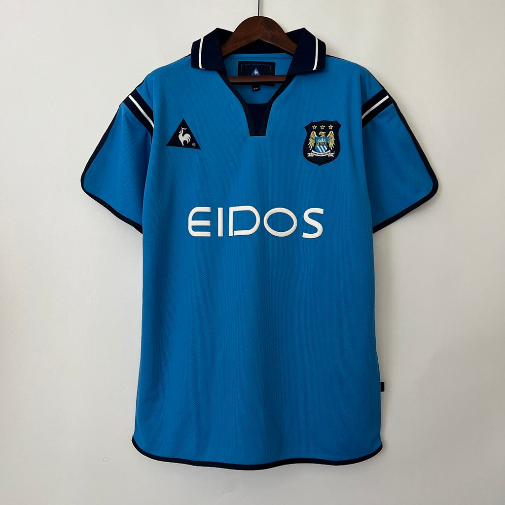 Camiseta Retro Manchester City Local 01/02 - frente