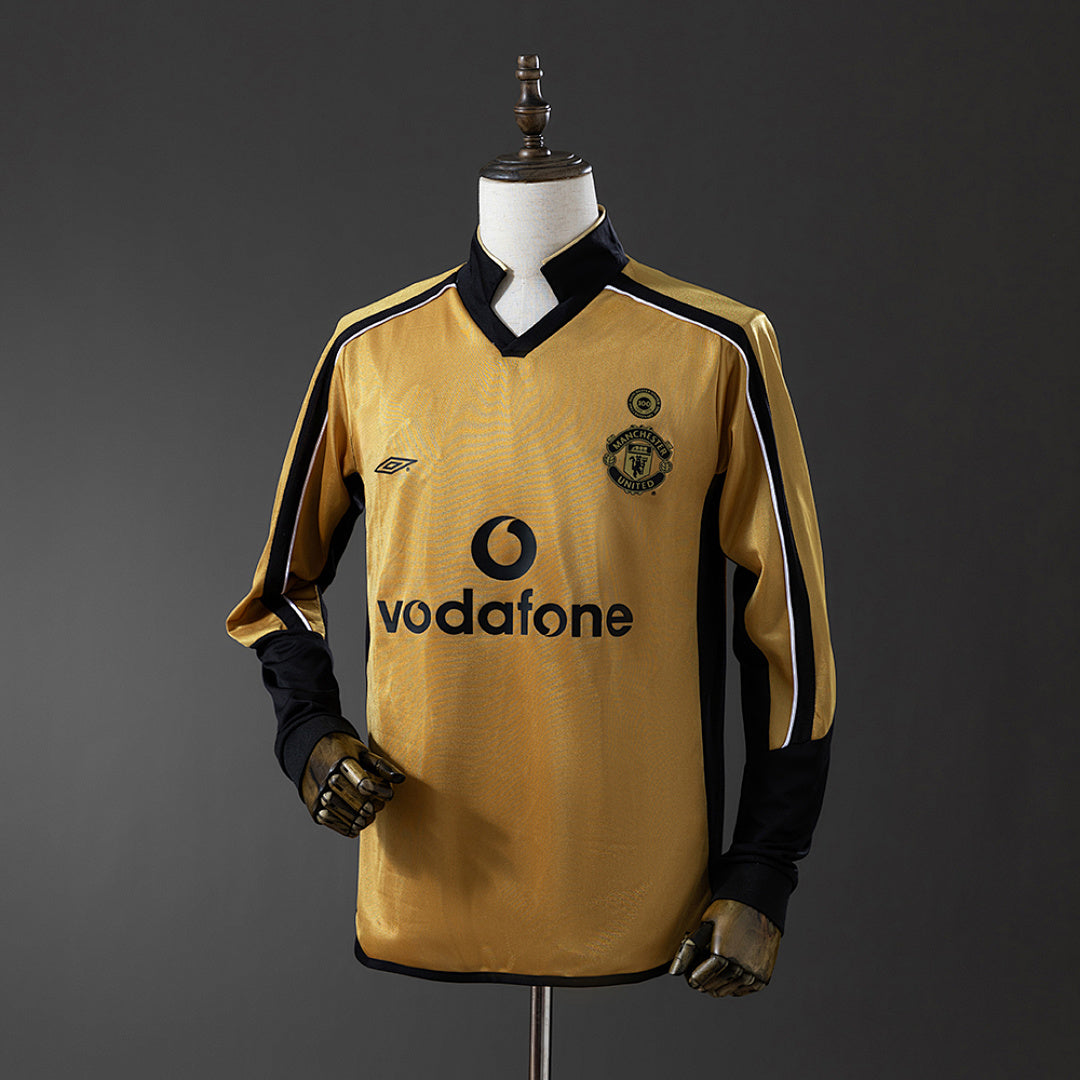 Camiseta Retro Manchester United 100º Aniversario Manga Larga 01/02 - espalda
