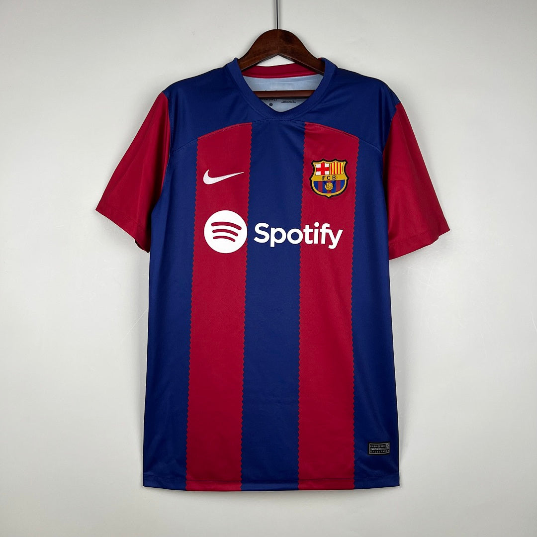 Camiseta FC Barcelona Local Azul Marino y Burdeos 2023/24 - frente