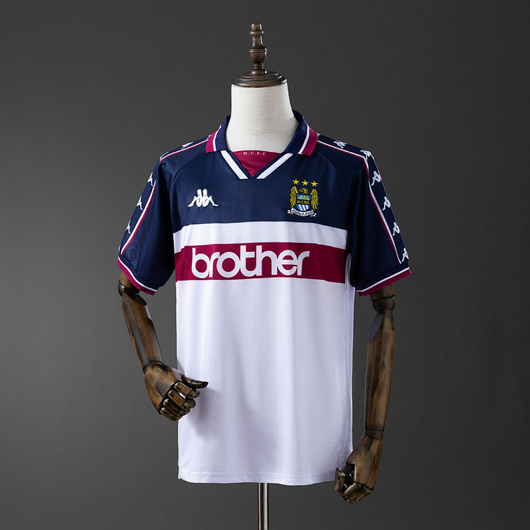 Camiseta Retro Manchester City Visita 97/98 - frente