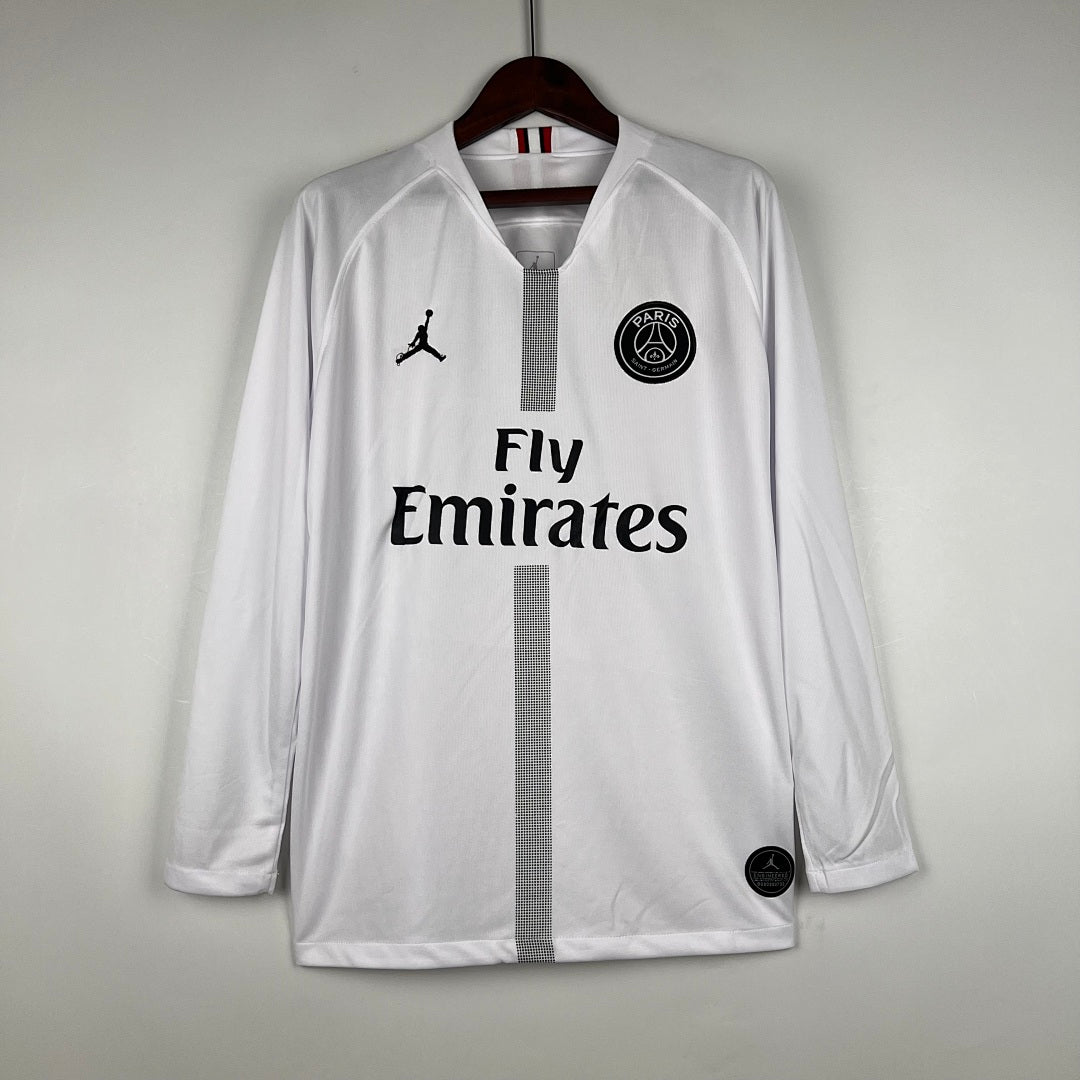Camiseta Retro PSG Negra Manga Larga 18/19 - frente