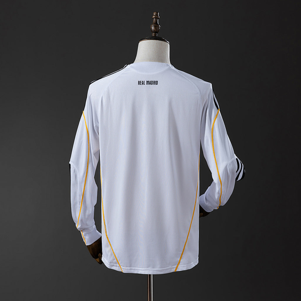 Camiseta Retro Real Madrid Local Manga Larga 09/10 - espalda