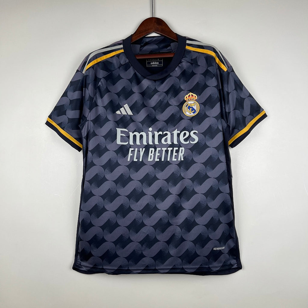 Camiseta Real Madrid Visita Negra y Azul 2023/24 - frente