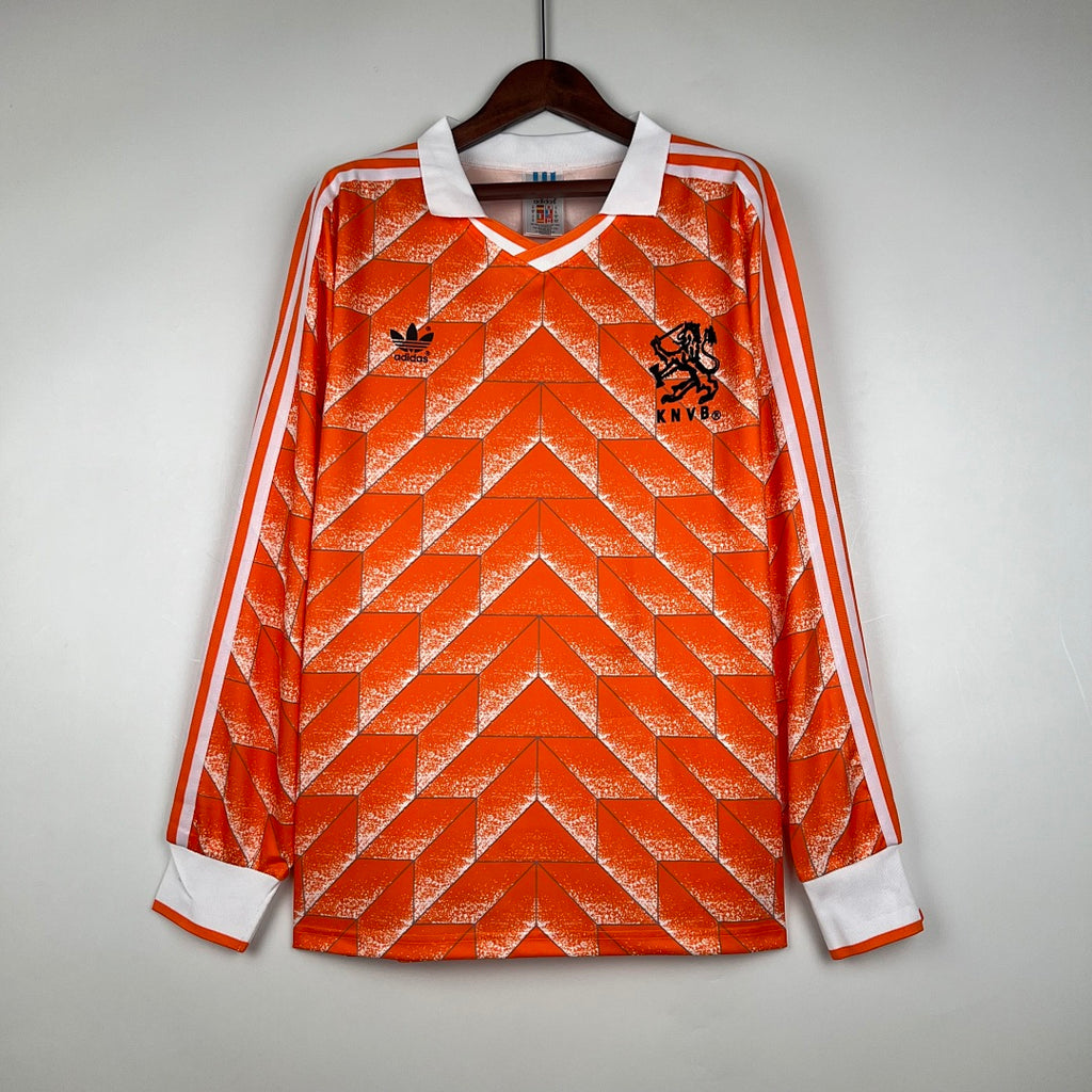 Camiseta Retro Países Bajos Local Manga Larga 1988 - frente