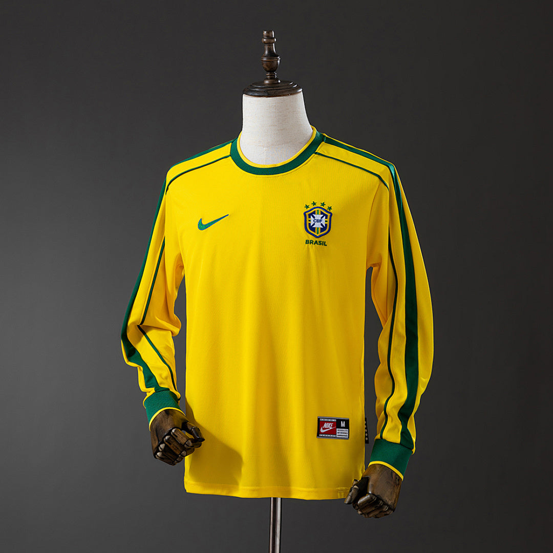 Camiseta Retro Brasil Local Manga Larga 1998 - frente