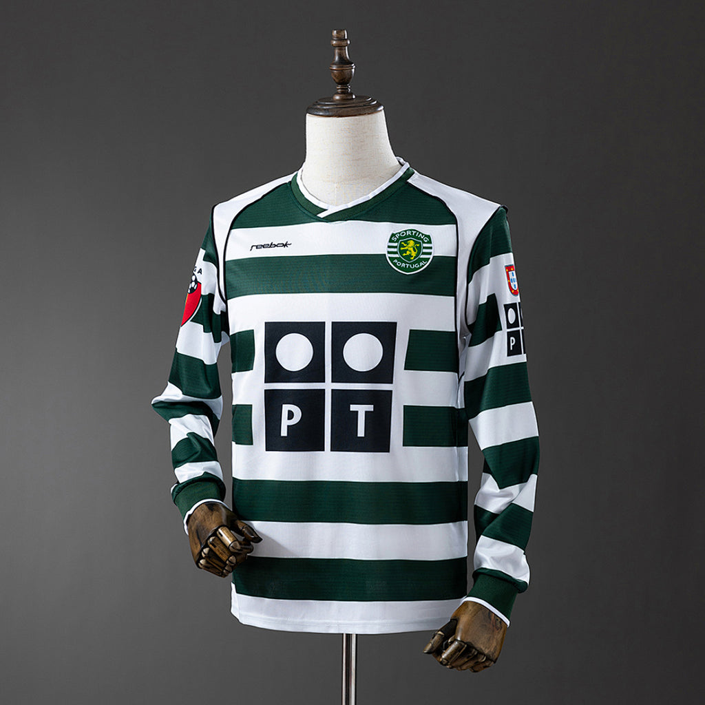 Camiseta Retro Sporting CP Local Manga Larga 01/03 - frente