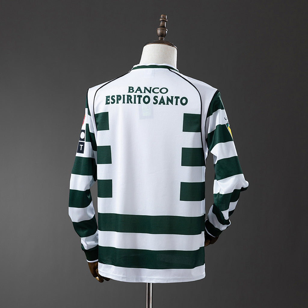 Camiseta Retro Sporting CP Local Manga Larga 01/03 - espalda
