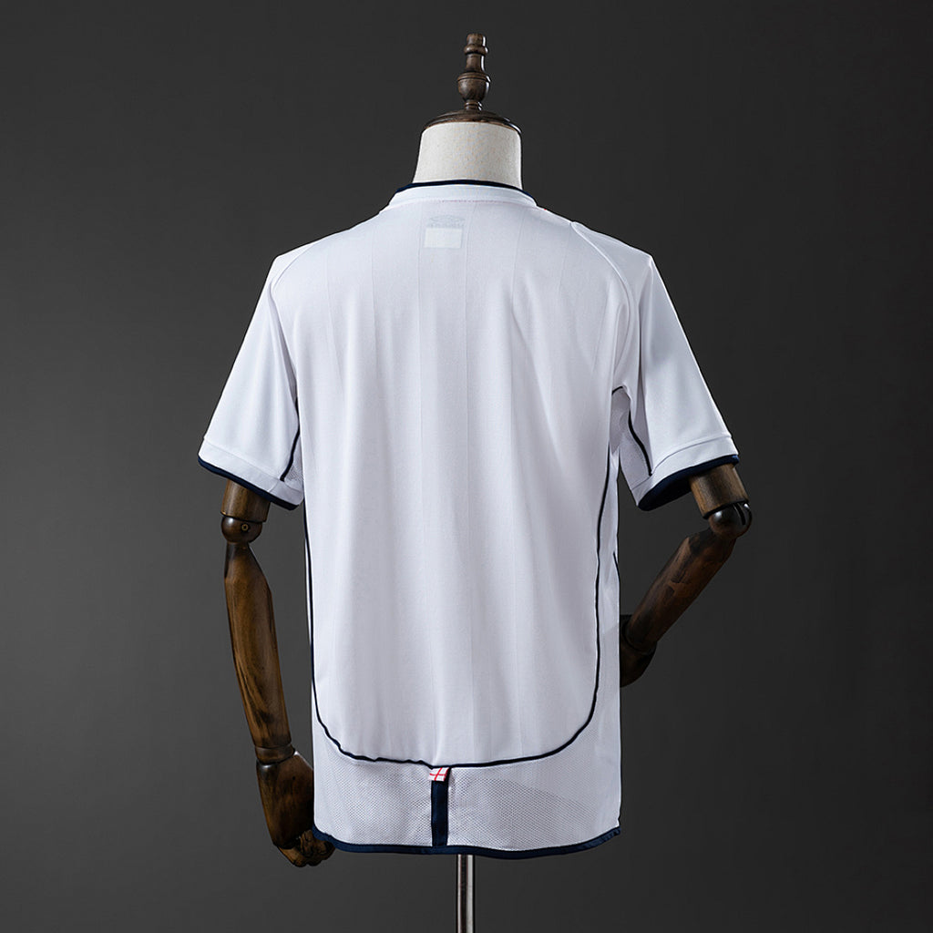 Camiseta Retro Inglaterra Local Manga Larga 2002 - espalda