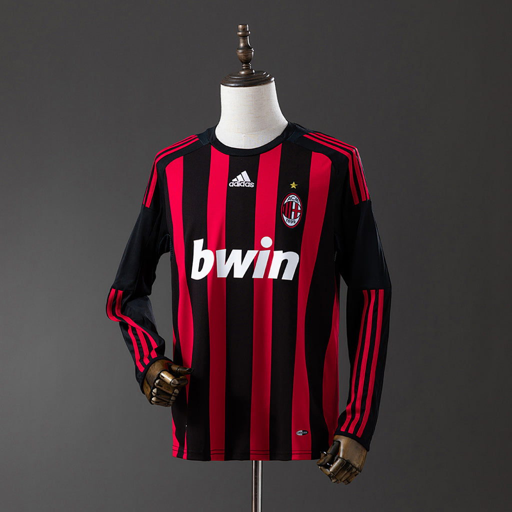 Camiseta Retro AC Milan Local Manga Larga 08/09 - frente