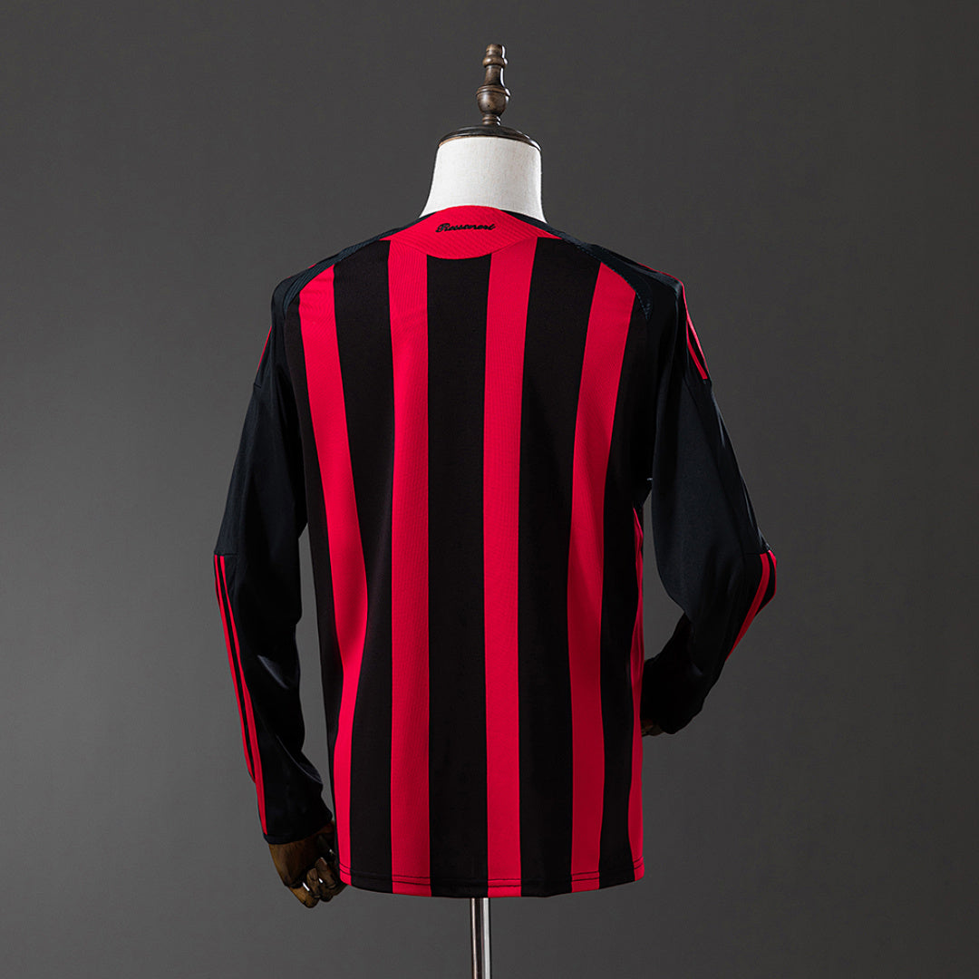 Camiseta Retro AC Milan Local Manga Larga 08/09 - espalda