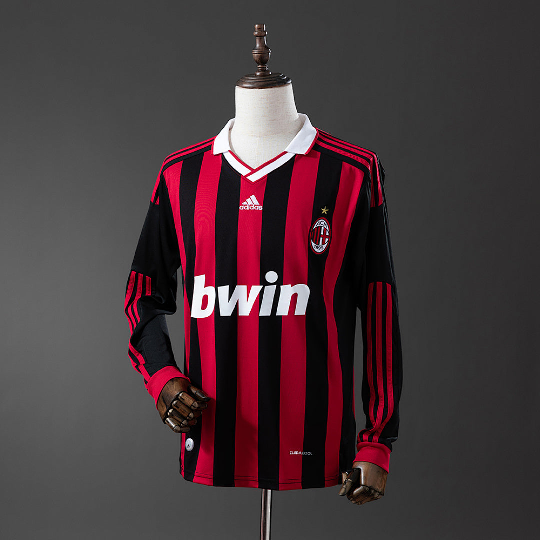 Camiseta Retro AC Milan Local Manga Larga 09/10 - frente