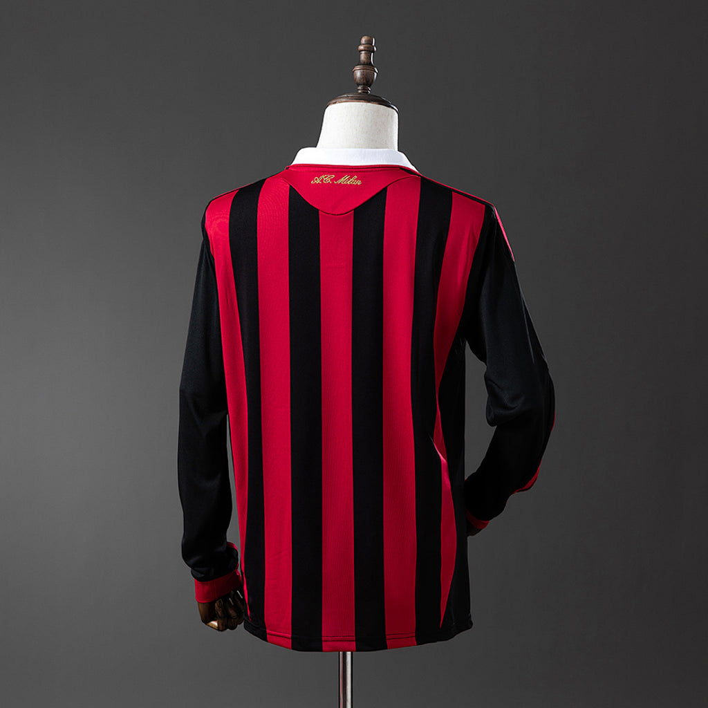 Camiseta Retro AC Milan Local Manga Larga 09/10 - espalda