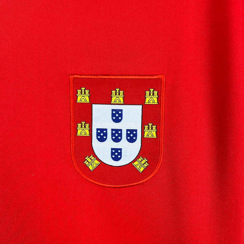 Camiseta Retro Portugal Local Roja 1972 - espalda