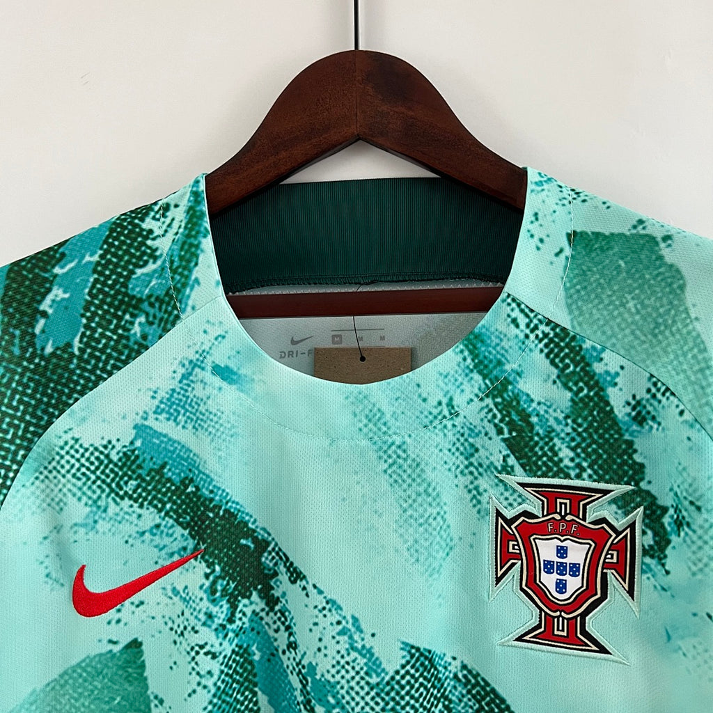 Camiseta Portugal Turquesa y Verde 2023 - espalda