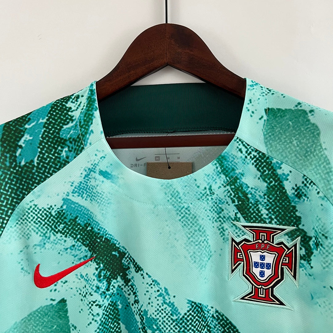 Camiseta Portugal Turquesa y Verde 2023 - espalda