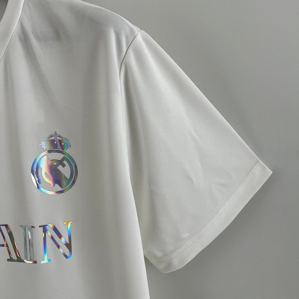 Camiseta Real Madrid Gris Claro Edición Especial 2023/24 - espalda