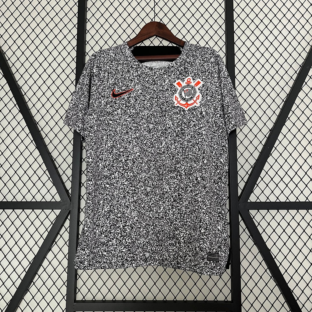Camiseta Corinthians Gris y Negra Edición Especial 2023/24 - frente