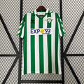 Camiseta Retro Real Betis Local Blanca y Verde Oscuro 88/89 - frente