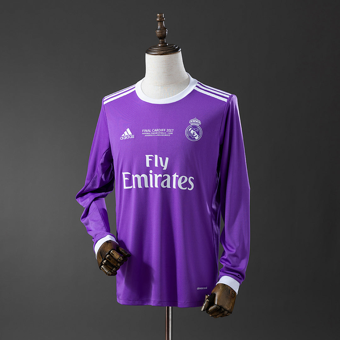 Camiseta Retro Real Madrid Visita Manga Larga 16/17 - frente
