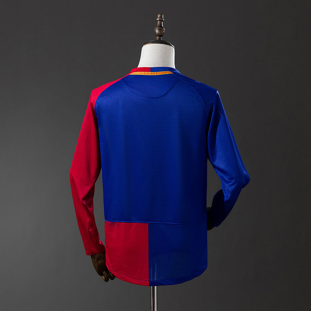 Camiseta Retro FC Barcelona Local Champions League Manga Larga 08/09 - espalda