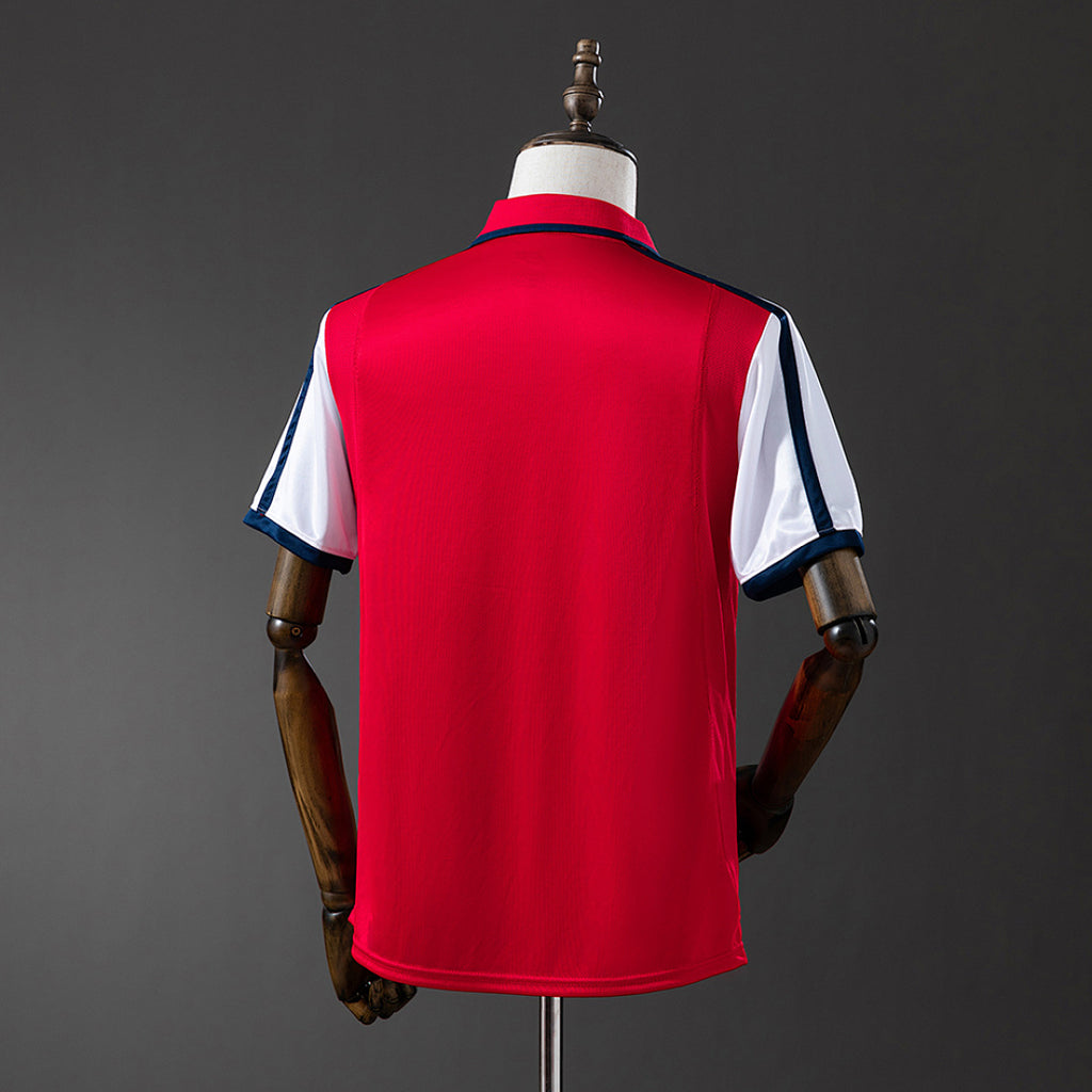Camiseta Retro Arsenal Local Burdeos y Negra 01/02 - espalda