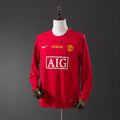 Camiseta Retro Manchester United Local Champions League Manga Larga 07/08 - frente