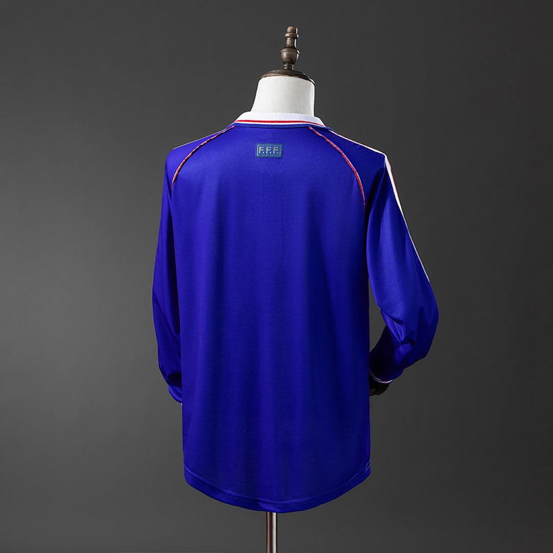 Camiseta Retro Francia Local Manga Larga 1998 - espalda