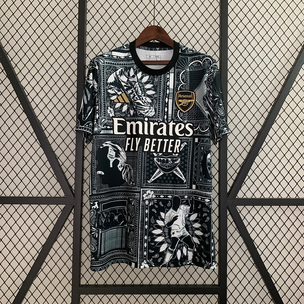 Camiseta Arsenal Negra Edición Especial 2023/24 - frente