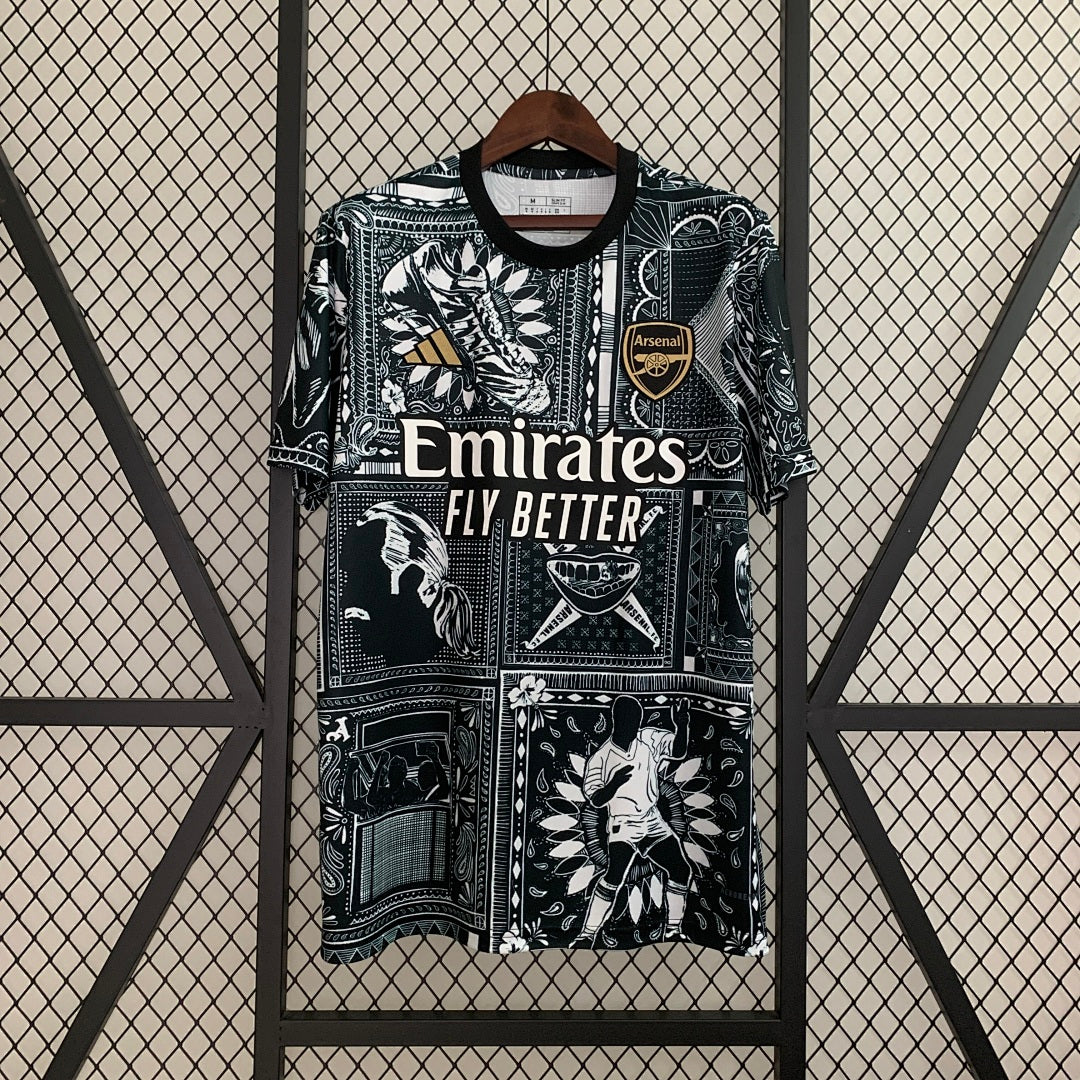 Camiseta Arsenal Negra Edición Especial 2023/24 - frente
