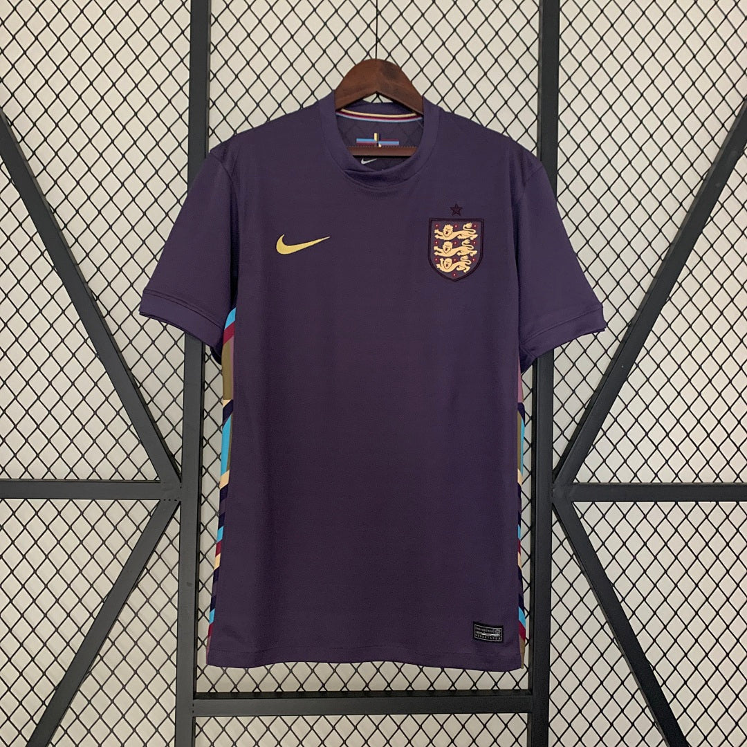 Camiseta Inglaterra Visita Morada y Gris 2024 - frente