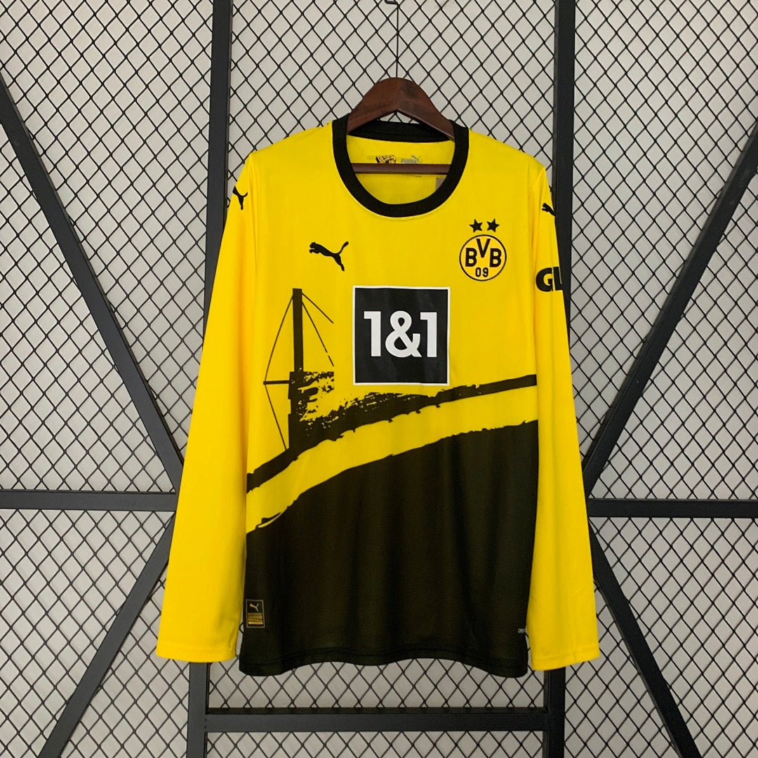 Camiseta Borussia Dortmund Local Manga Larga 2023/24 - frente