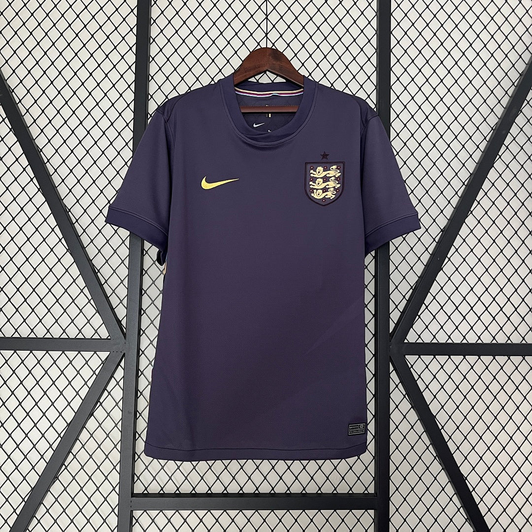 Camiseta Inglaterra Visita Morada y Gris Claro 2024 - frente