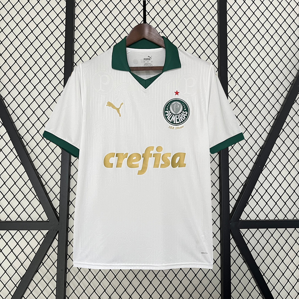 Camiseta Palmeiras Visita Gris Claro y Negra 2024/25 - frente