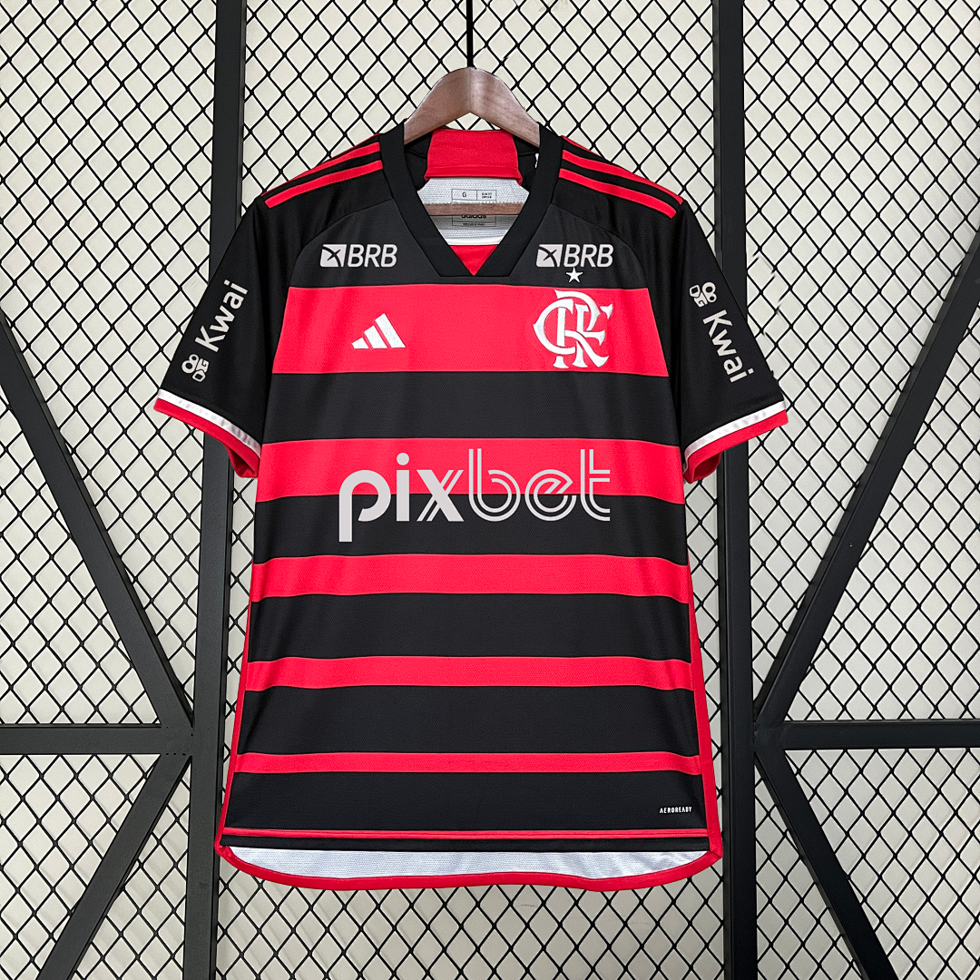 Camiseta Flamengo Local Con Sponsors 2024 - frente
