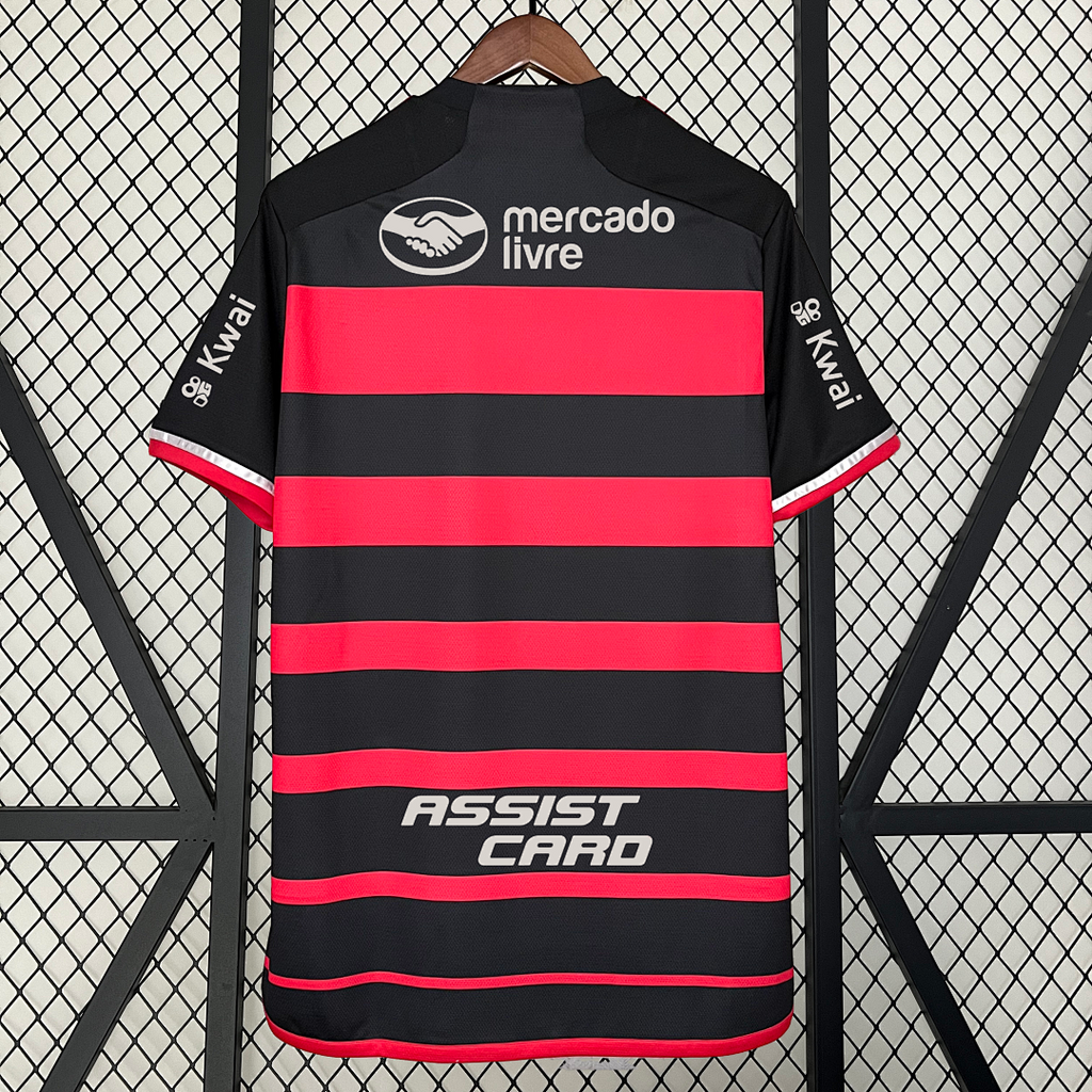 Camiseta Flamengo Local Con Sponsors 2024 - espalda