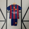 Conjunto Niños FC Barcelona Local Azul Marino y Negra 14/15 - frente