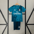 Conjunto Niños Real Madrid Tercera Azul y Negra 17/18 - frente