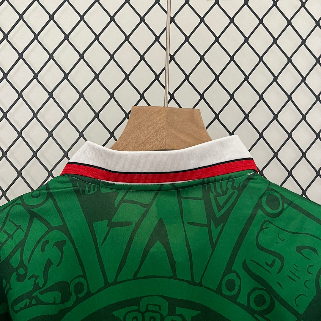 Conjunto Niños México Local Verde Oscuro y Blanca 1998 - espalda