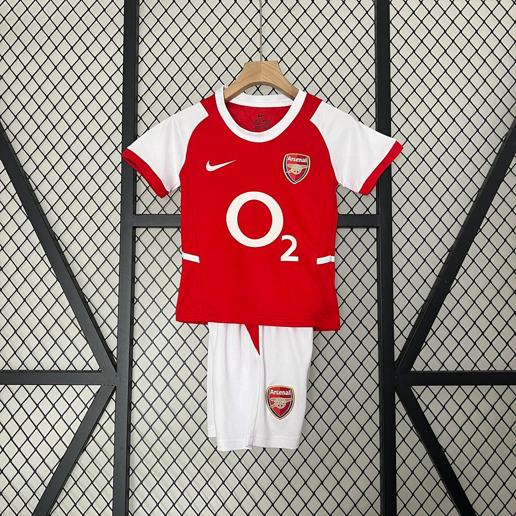 Conjunto Niños Arsenal Local Roja y Blanca 02/04 - frente