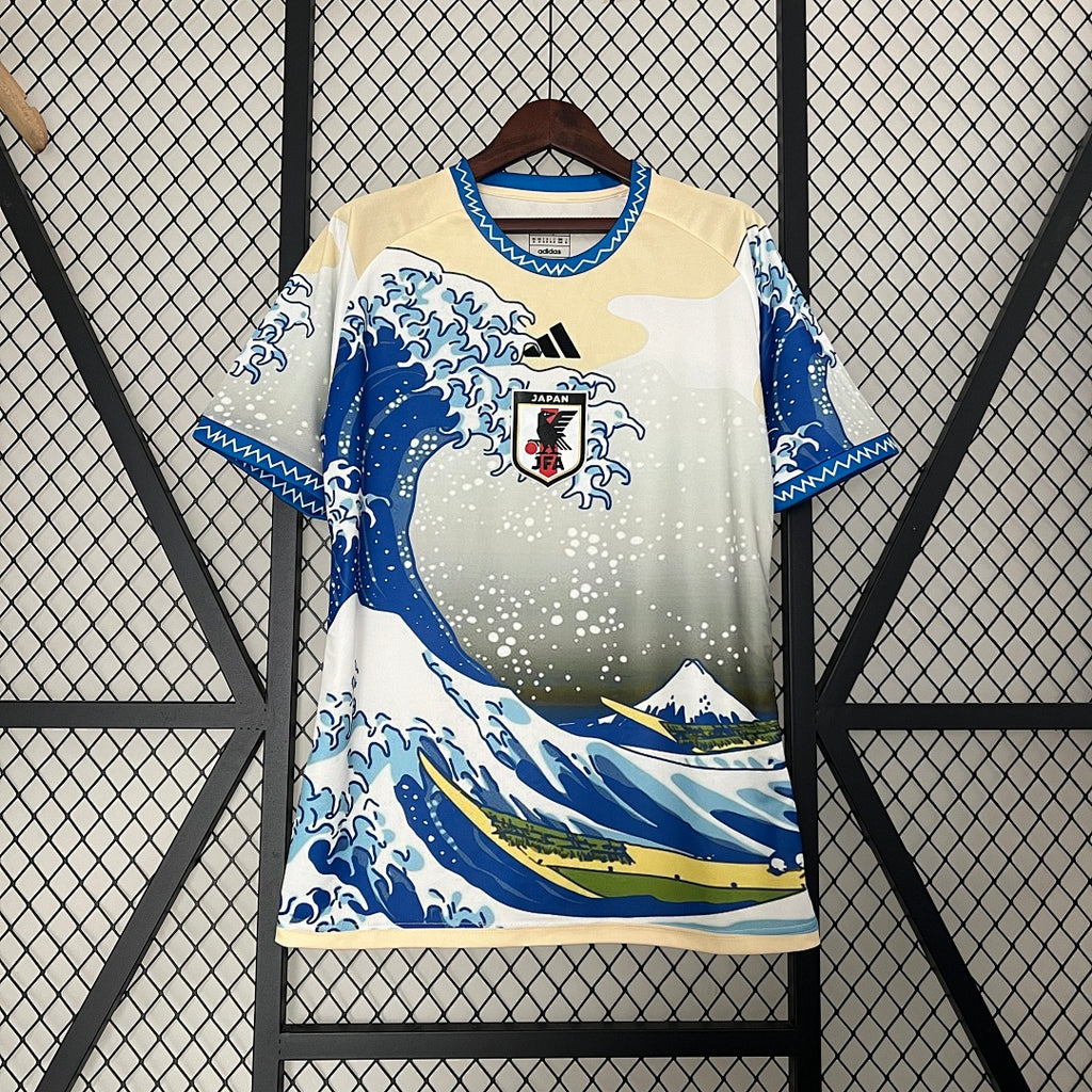 Camiseta Japón Gris Claro y Azul Edición Especial 2024 - frente
