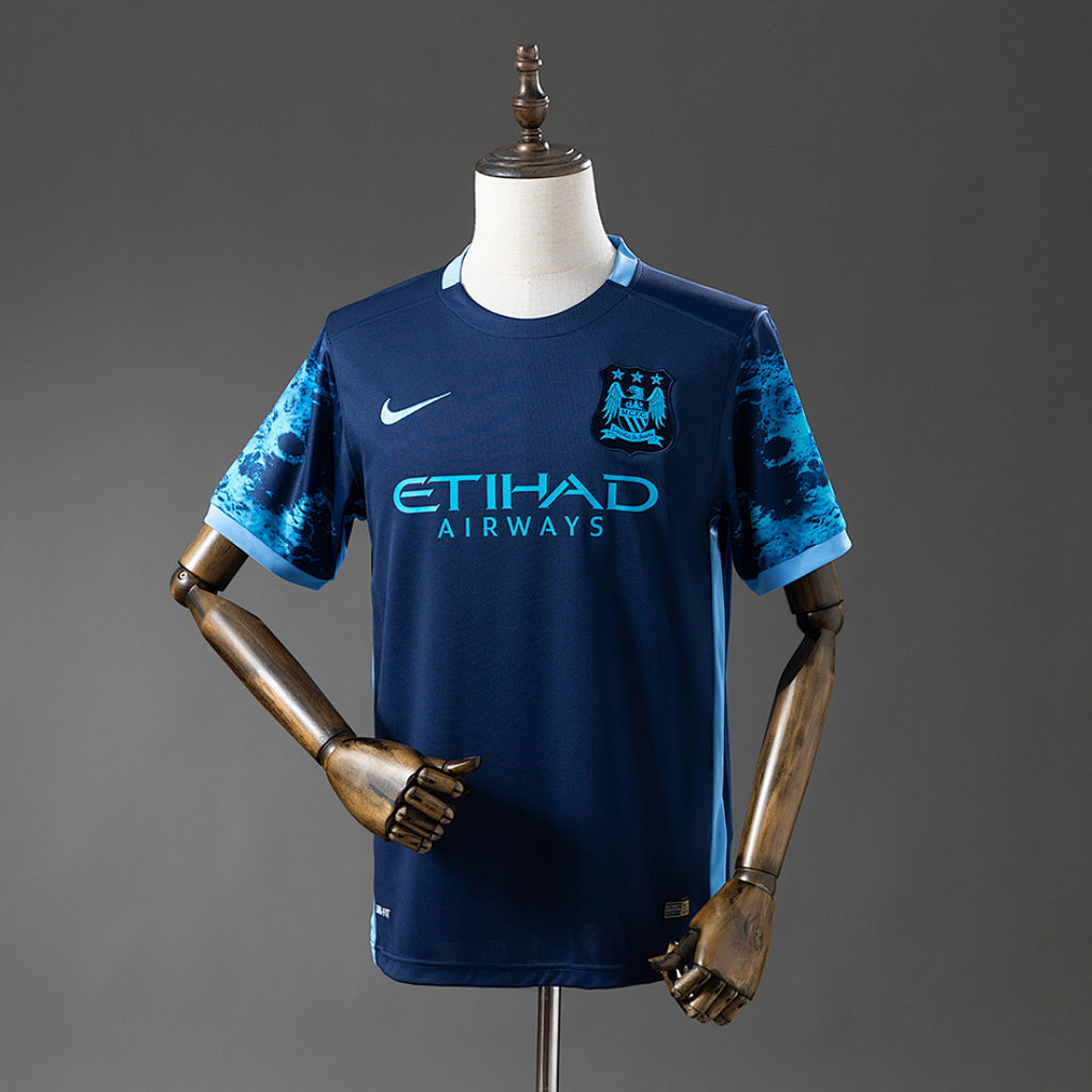 Camiseta Retro Manchester City Visita 15/16 - frente