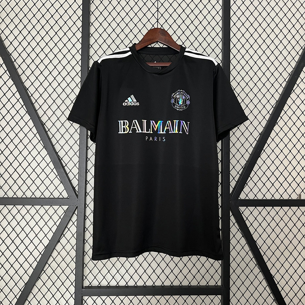 Camiseta Manchester United Negra y Gris Claro Edición Especial 2024/25 - frente