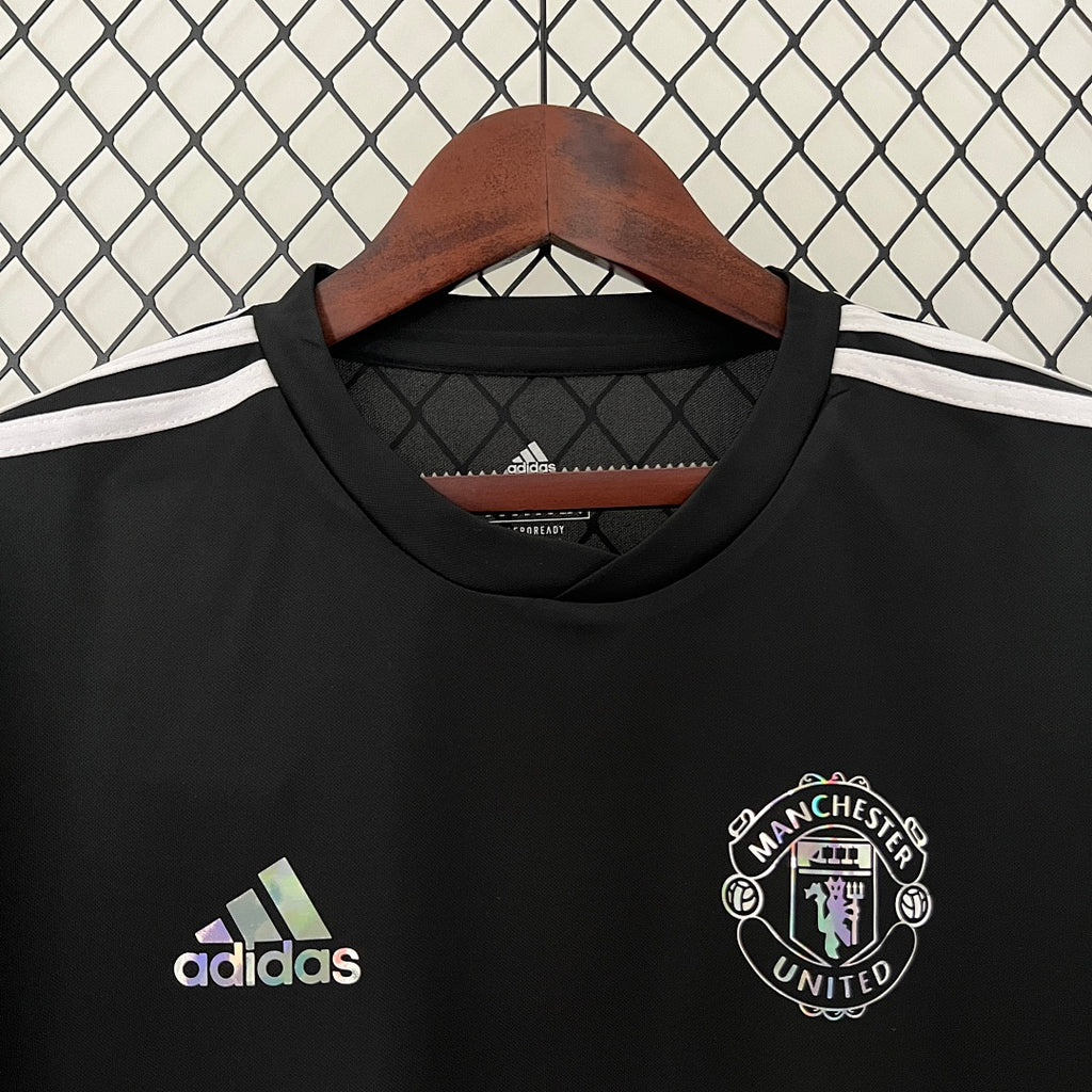 Camiseta Manchester United Negra y Blanca Edición Especial 2024/25 - espalda