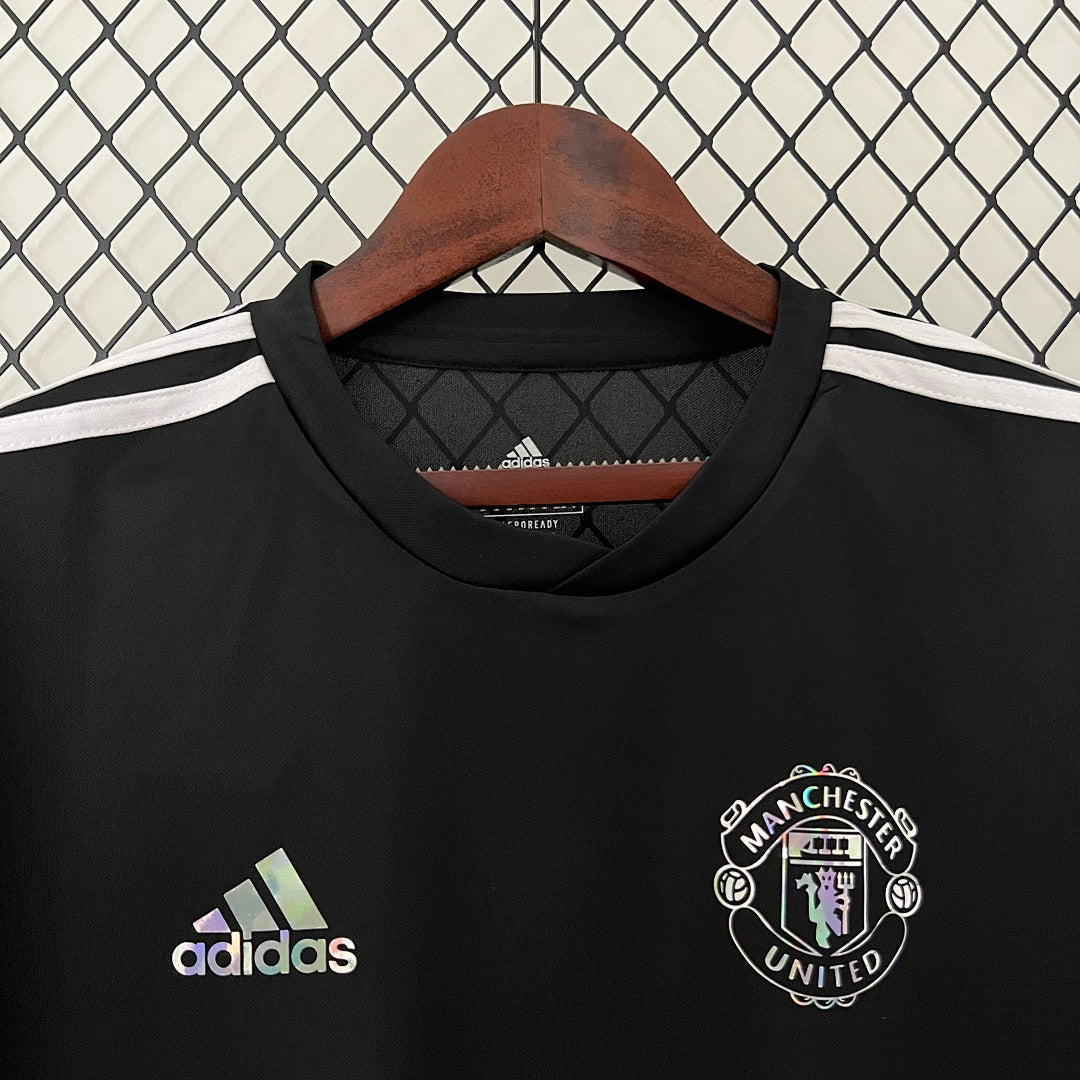Camiseta Manchester United Negra y Blanca Edición Especial 2024/25 - espalda