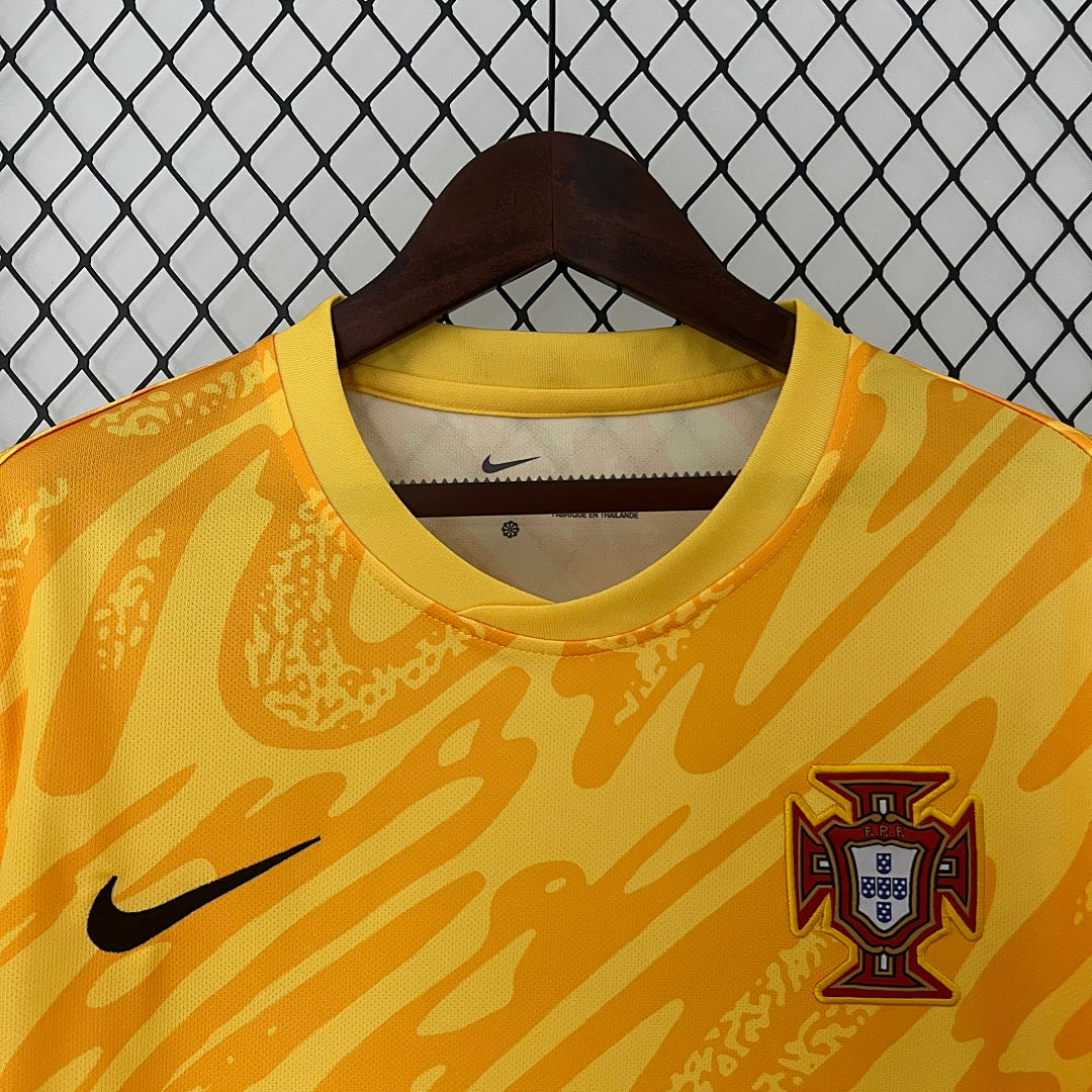 Camiseta Portugal Portero Amarilla 2024 - espalda